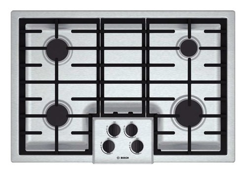 Bosch - 500 Series 30" Built-In Gas Cooktop - Stainless Steel