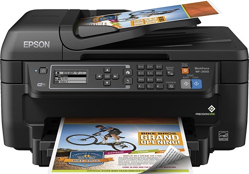 Epson - WorkForce WF-2650 Wireless All-In-One Printer - Black