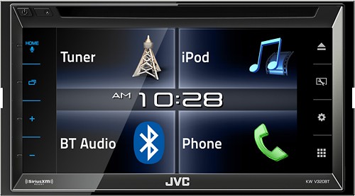 JVC - 6.2" - CD/DVD - Built-In Bluetooth - Apple® iPod®-Ready - In-Dash Receiver - Black
