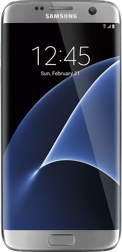 Samsung - Galaxy S7 edge 4G LTE with 32GB Memory Cell Phone (Unlocked) - Titanium Silver