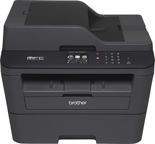 Brother - MFC-L2740DW Wireless Black-and-White All-in-One Laser Printer - Black