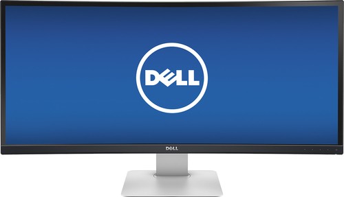 Dell - UltraSharp 34" IPS LED Curved HD 21:9 Ultrawide Monitor - Black