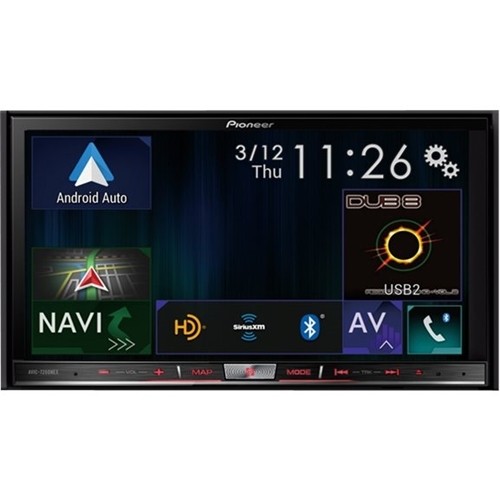 Pioneer - 7" - Android Auto/Apple CarPlay™ - Built-in Navigation - Bluetooth - In-Dash CD/DVD/DM Receiver - Black